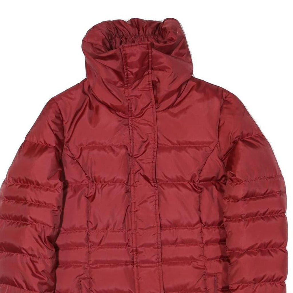 BROOKS BROTHERS Womens Red Jacket S Polyester Blend Puffer Zip Fastening