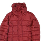 BROOKS BROTHERS Womens Red Jacket S Polyester Blend Puffer Zip Fastening