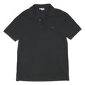 LACOSTE Mens Black Short Sleeve Plain XL Cotton Blend Polo Shirt Crocodile Logo