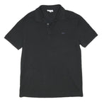 LACOSTE Mens Black Short Sleeve Plain XL Cotton Blend Polo Shirt Crocodile Logo
