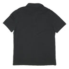LACOSTE Mens Black Short Sleeve Plain XL Cotton Blend Polo Shirt Crocodile Logo