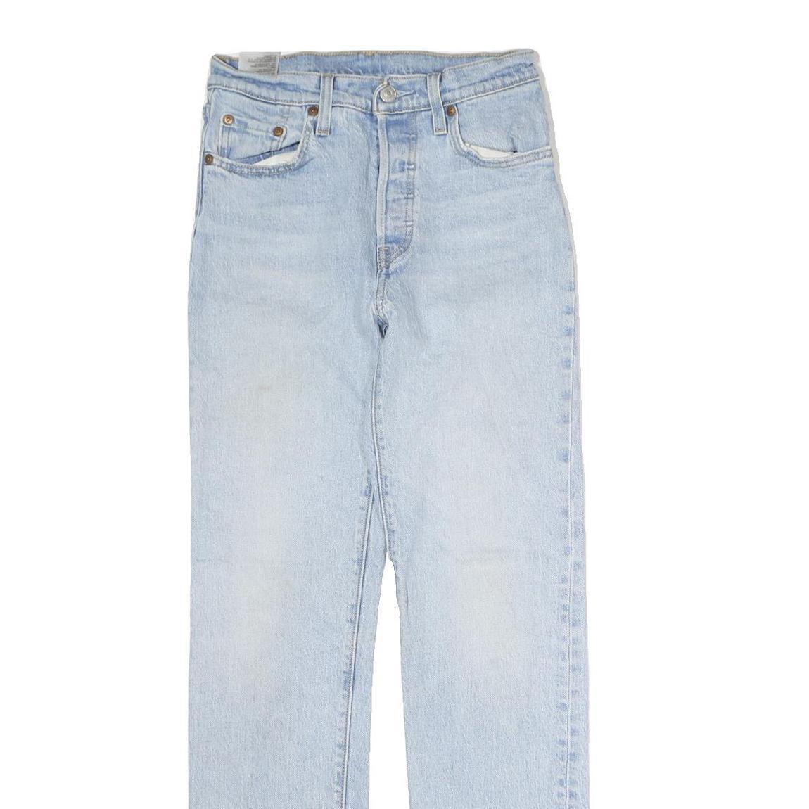 LEVI'S 501 Mens Jeans Blue Slim Straight Denim Light W26 L29 Classic Button Fly