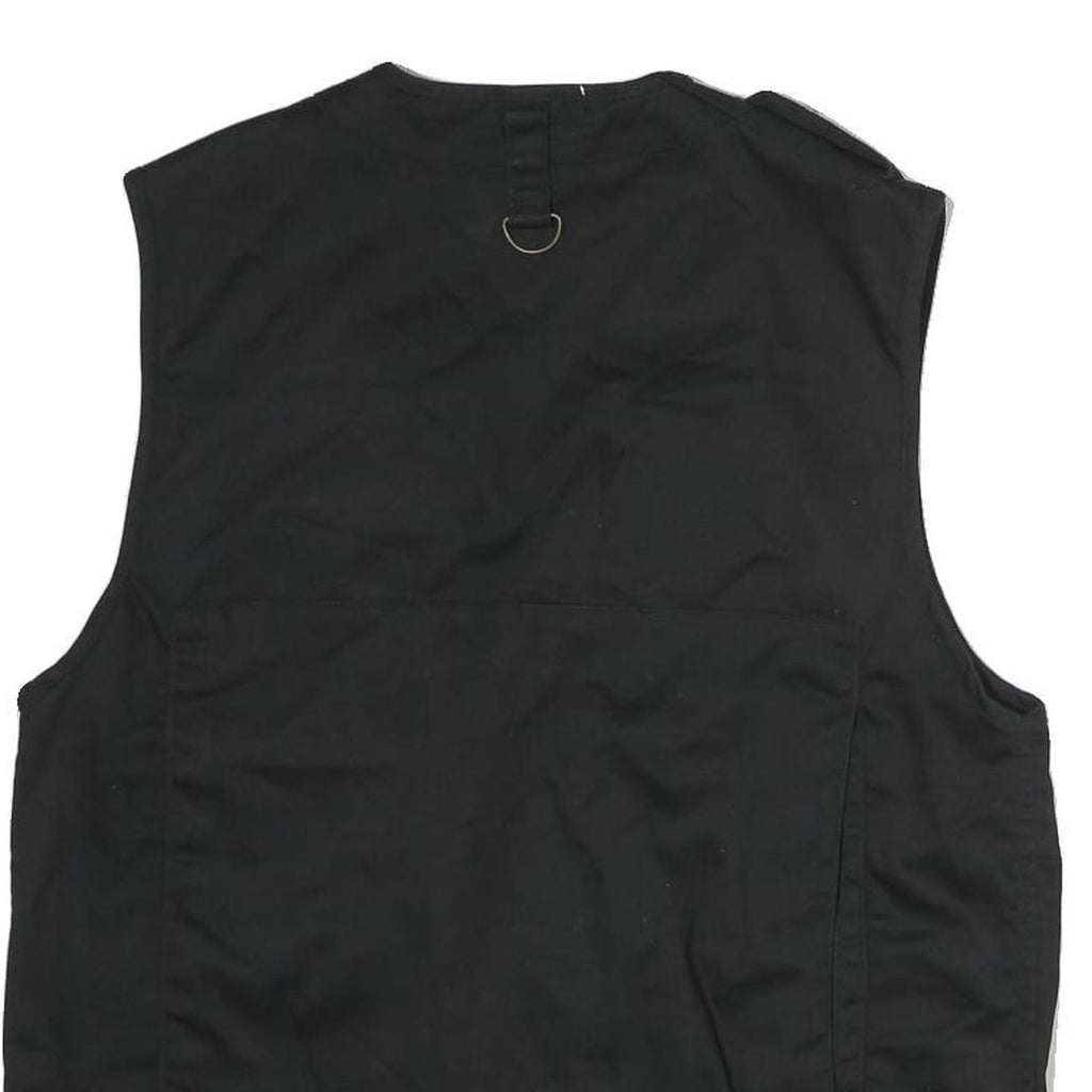 ARMY TEX Mens Black Cotton Blend Utility Vest S Jacket Multi Pocket Zip Vest