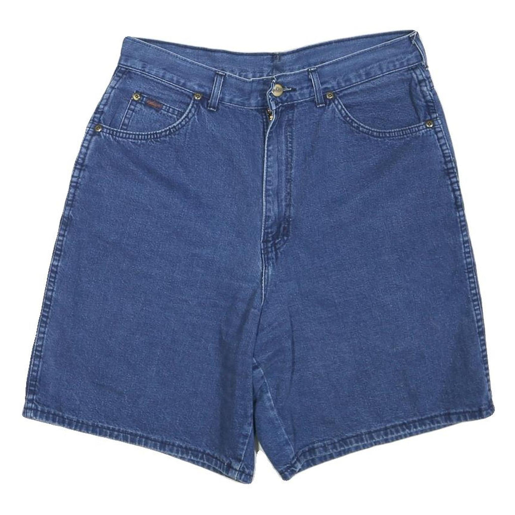 CHIC Womens Denim Blue Shorts M W34 Casual Cotton Blend Classic Fit