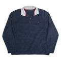 NAUTICA Mens Fleece Blue 1/4 Zip XL