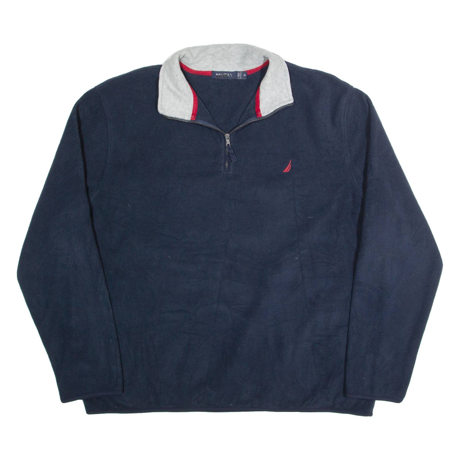 NAUTICA Mens Fleece Blue 1/4 Zip XL