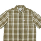 CARHARTT Mens Green & Cream Check Shirt M Casual Cotton Blend Button Front