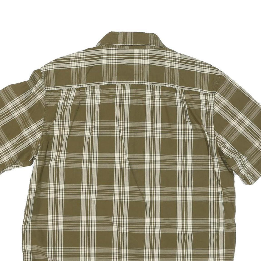 CARHARTT Mens Green & Cream Check Shirt M Casual Cotton Blend Button Front