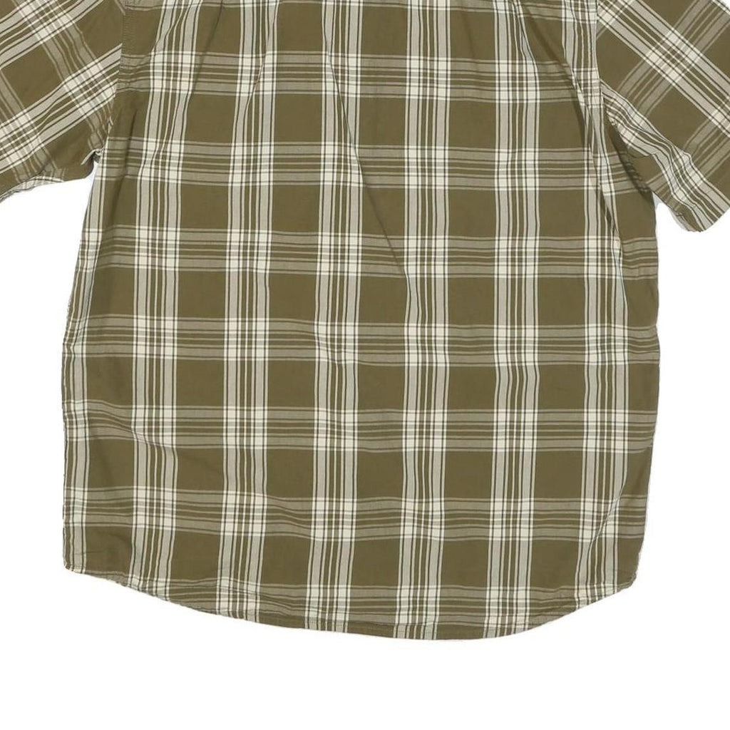 CARHARTT Mens Green & Cream Check Shirt M Casual Cotton Blend Button Front