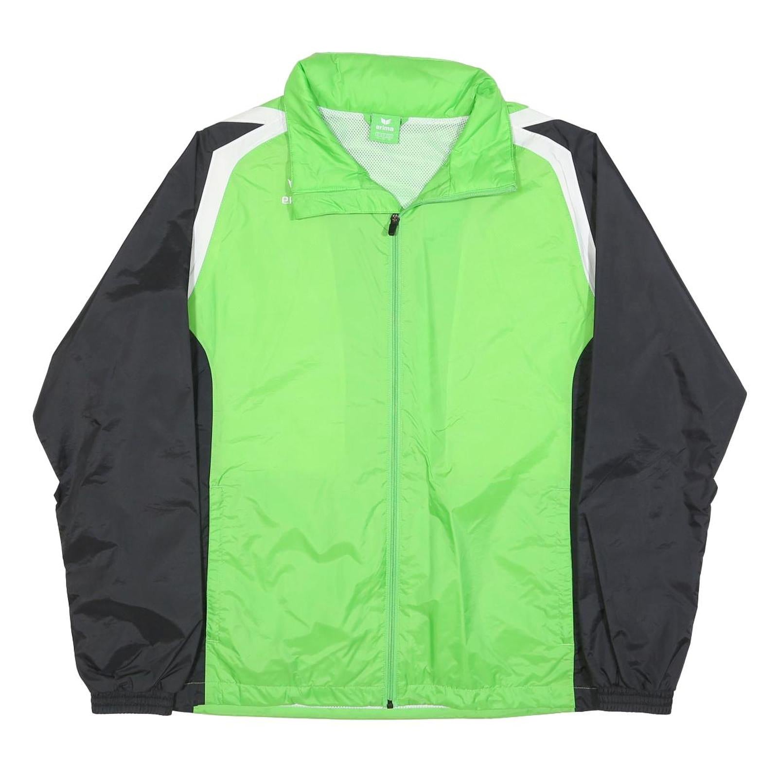 ERIMA Mens Green & Black Lightweight Zip Jacket M Polyester Sports Training