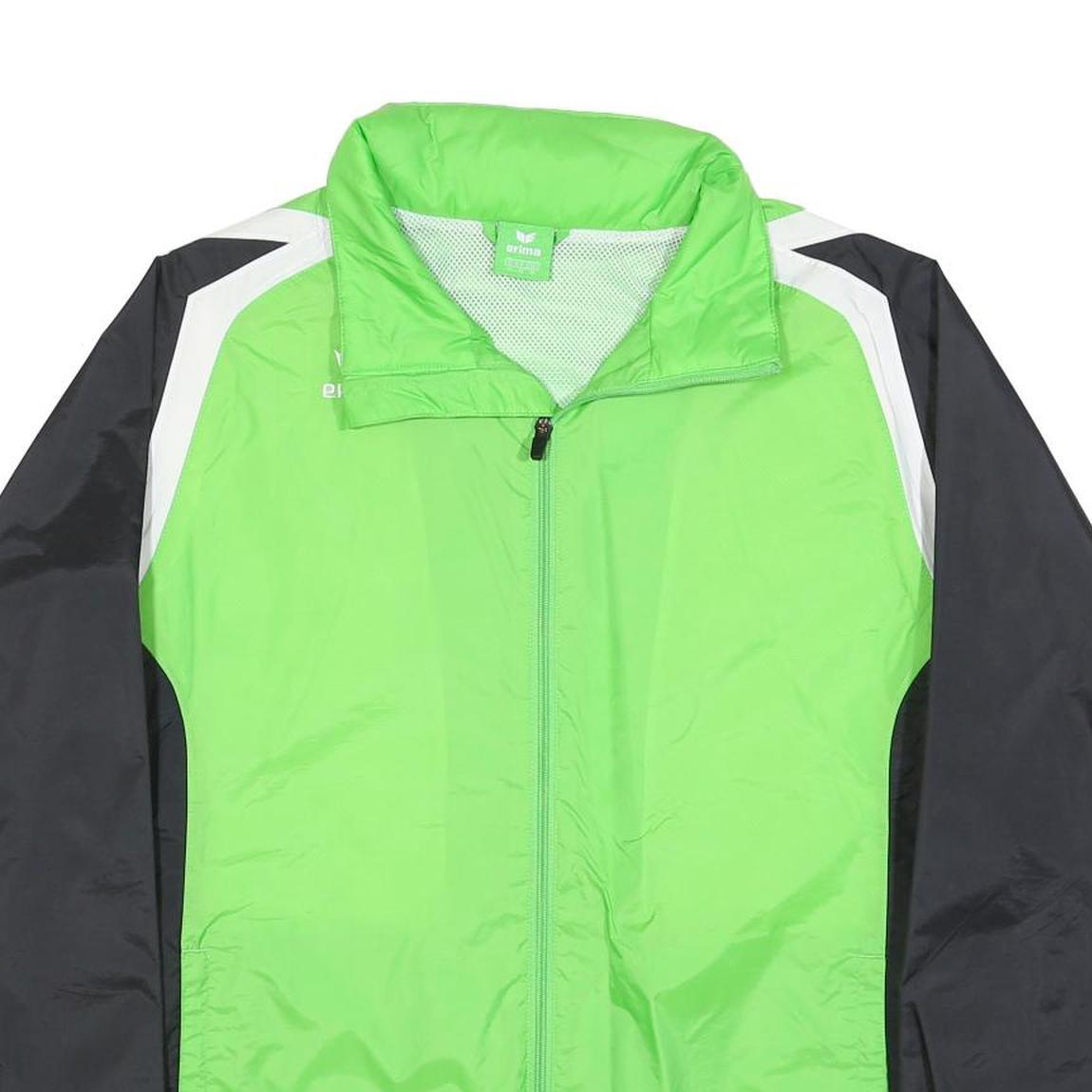 ERIMA Mens Green & Black Lightweight Zip Jacket M Polyester Sports Training
