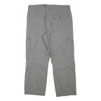 BIAGGINI Mens Relaxed Cotton Blend Grey Cargo Trousers W36 L28 Zip Closure