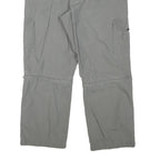 BIAGGINI Mens Relaxed Cotton Blend Grey Cargo Trousers W36 L28 Zip Closure