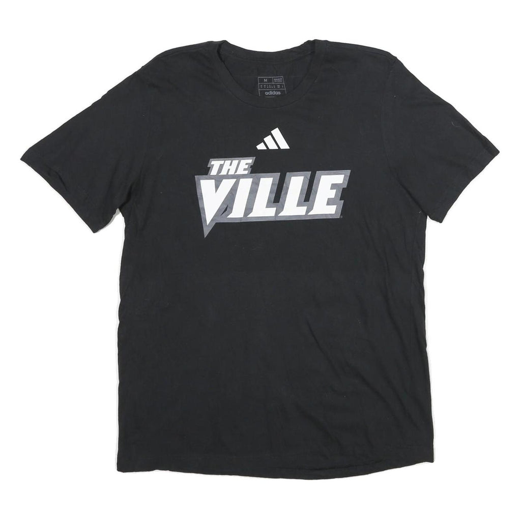 ADIDAS Mens Black The Ville Graphic T-Shirt M Short Sleeve Crew Neck