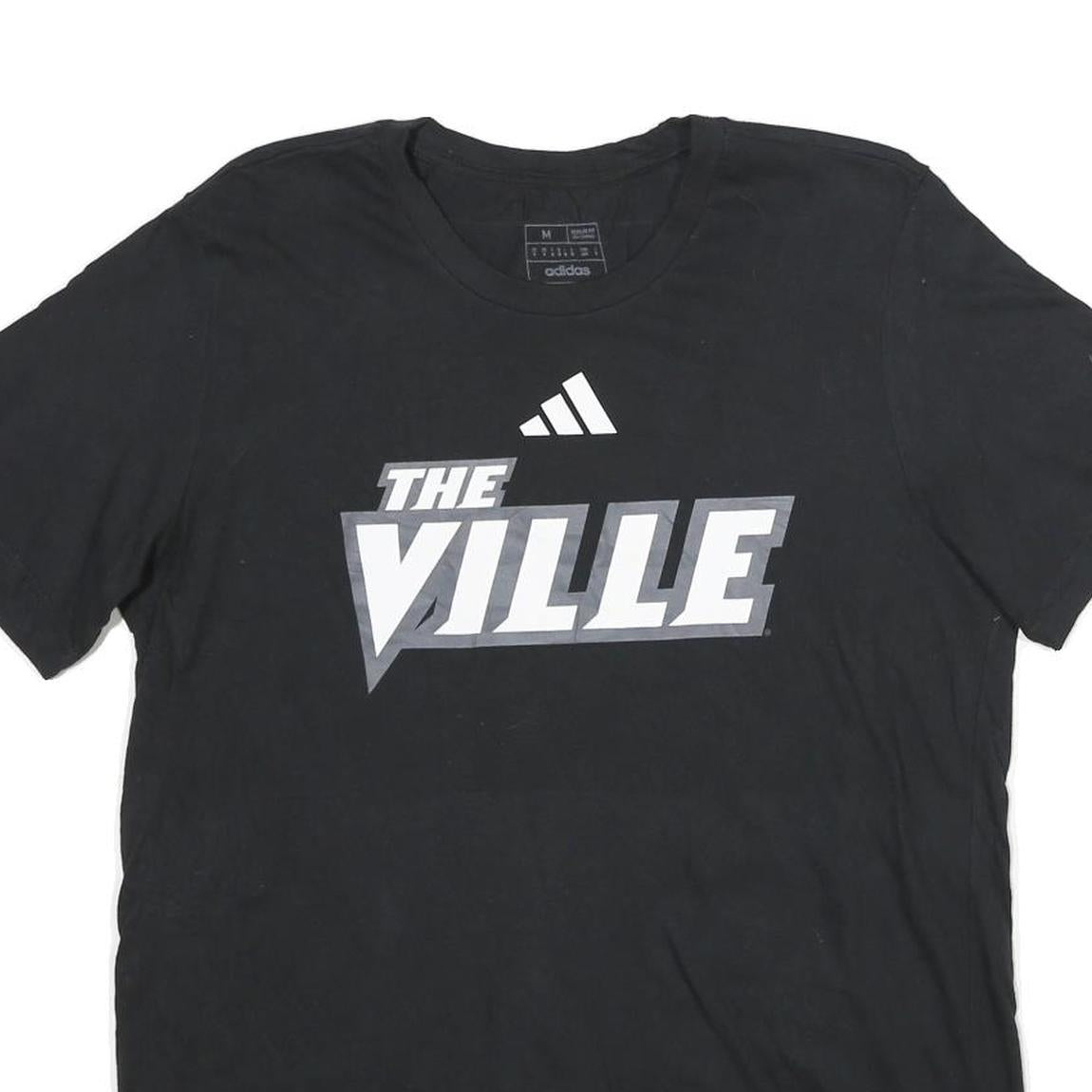 ADIDAS Mens Black The Ville Graphic T-Shirt M Short Sleeve Crew Neck