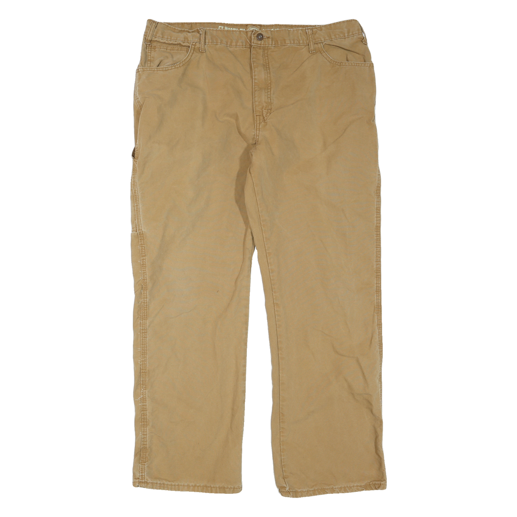 DICKIES Mens Jeans Beige Regular Straight Denim W40 L32 Workwear Utility Pants
