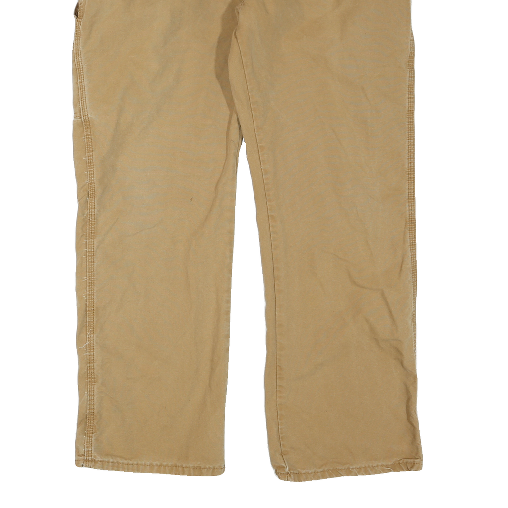 DICKIES Mens Jeans Beige Regular Straight Denim W40 L32 Workwear Utility Pants