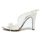 DEMIS Womens White Braided Strap Strappy High Heel Sandals Synthetic UK 3