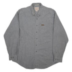 WOOLRICH Mens Grey Plain Cotton Shirt L Casual Button-Down Long Sleeve Classic