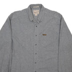 WOOLRICH Mens Grey Plain Cotton Shirt L Casual Button-Down Long Sleeve Classic
