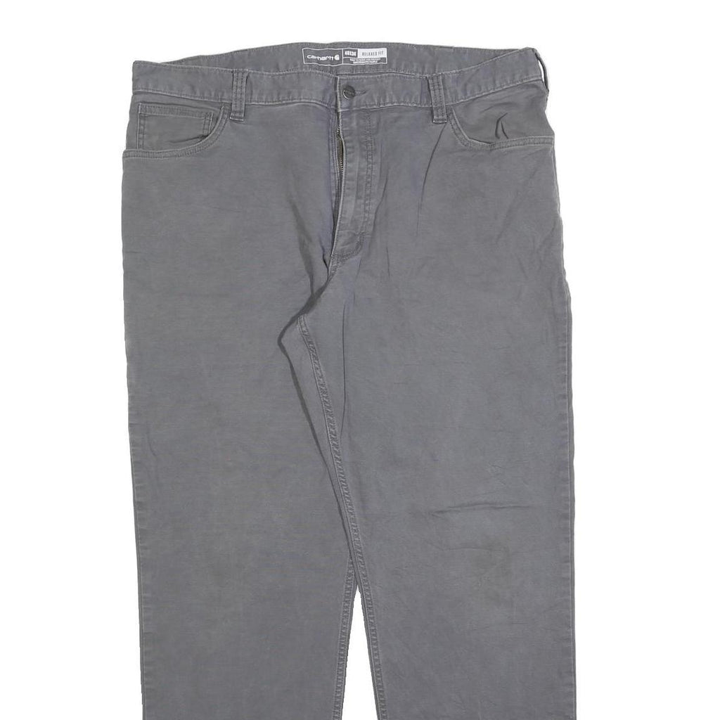 CARHARTT Mens Cotton Blend Grey Relaxed Fit Straight Trousers W40 L34 Workwear