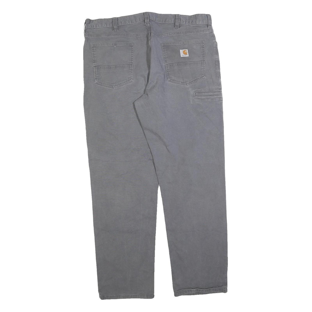 CARHARTT Mens Cotton Blend Grey Relaxed Fit Straight Trousers W40 L34 Workwear