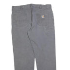 CARHARTT Mens Cotton Blend Grey Relaxed Fit Straight Trousers W40 L34 Workwear