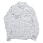 Womens Blouse Silver Collared Long Sleeve Viscose M