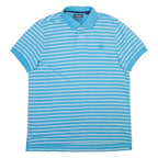 CHAPS Mens Polo Shirt Blue Striped L