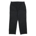DICKIES Mens Black Relaxed Cargo Trousers W38 L32 Cotton Blend Zip Fastening