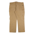 DICKIES Mens Regular Fit Beige Cotton Blend Jeans W40 L32 Workwear Straight Zip