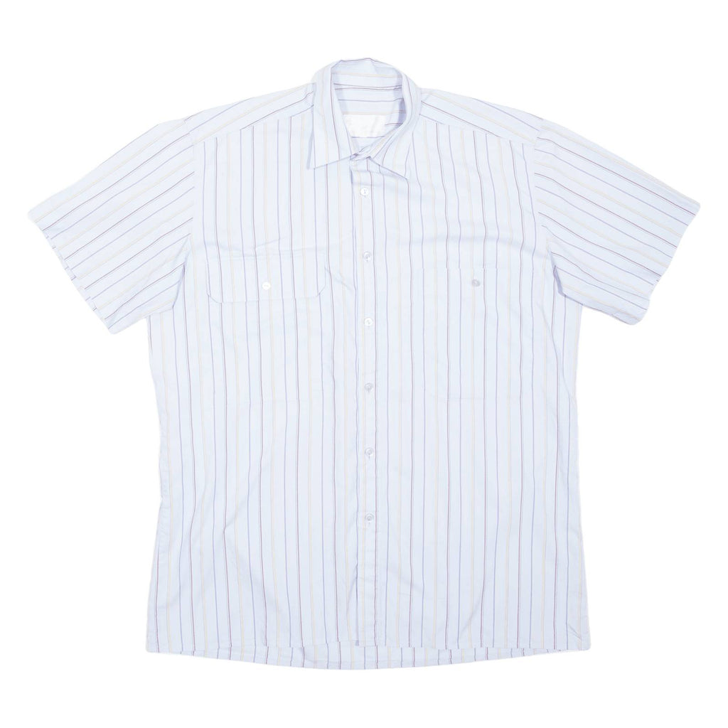 WEDER MELER Mens Shirt Blue Striped Long Sleeve M