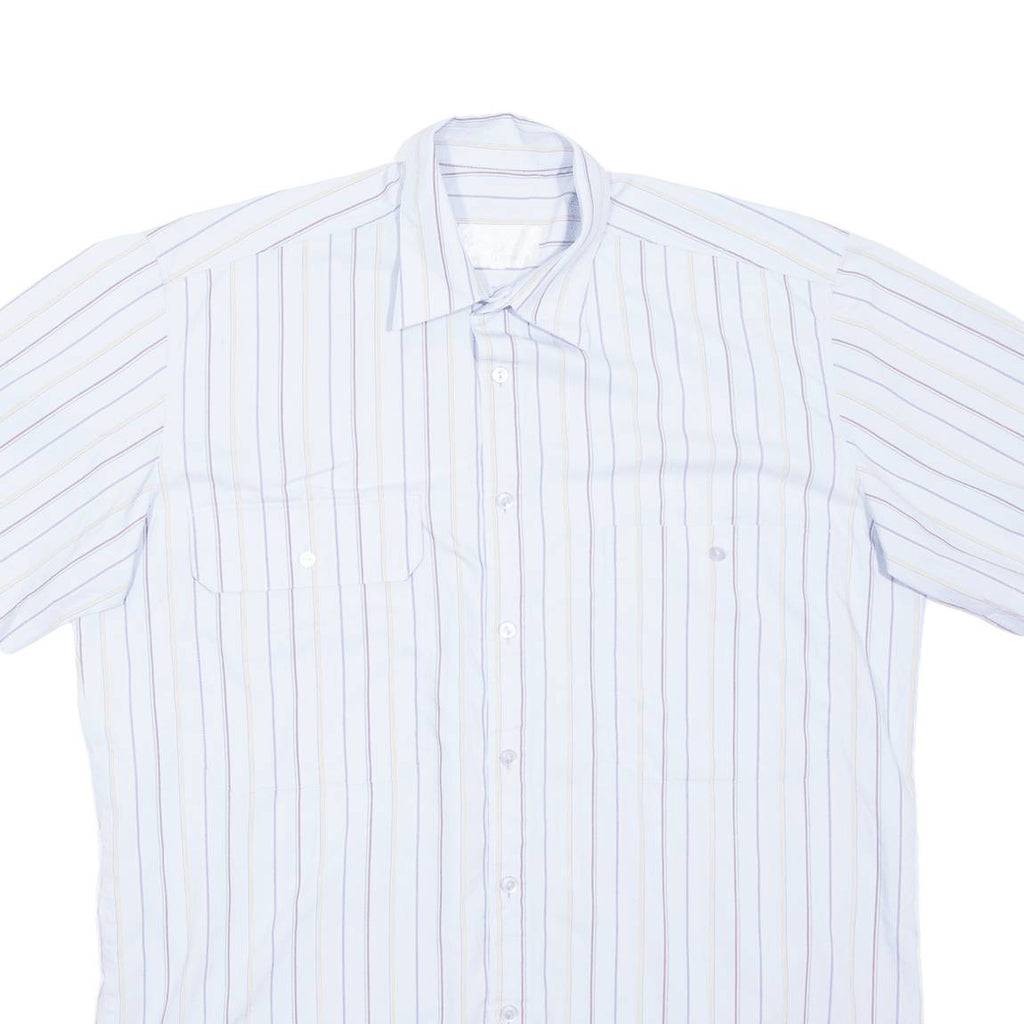 WEDER MELER Mens Shirt Blue Striped Long Sleeve M