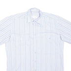 WEDER MELER Mens Shirt Blue Striped Long Sleeve M