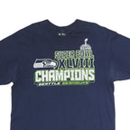 NFL Mens Blue Super Bowl Champions XL Short Sleeve Crew Neck Graphic T-Shirt
