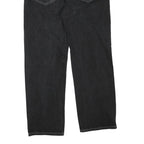 LEVI'S Mens Regular Black Denim Straight Cotton Blend W34 L30 Distressed Patch