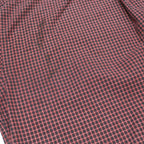 TOMMY HILFIGER Mens Maroon & White Check Shirt L Casual Button-Down Short Sleeve