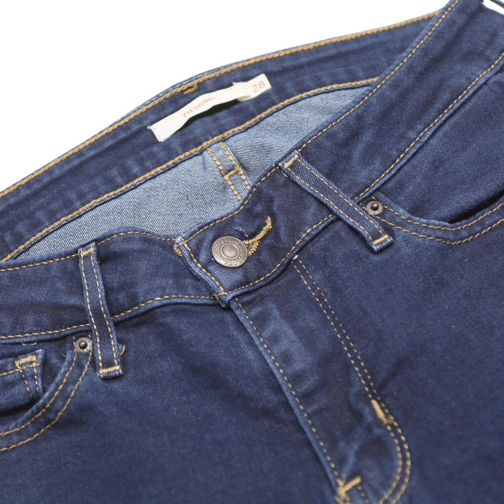 LEVI'S 711 Womens Jeans Blue Slim Skinny Denim W28 L30 Stretch Cotton Blend