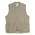 Game Winner Mens Beige Cotton Blend Zip Gilet L Quilted Workwear Utility