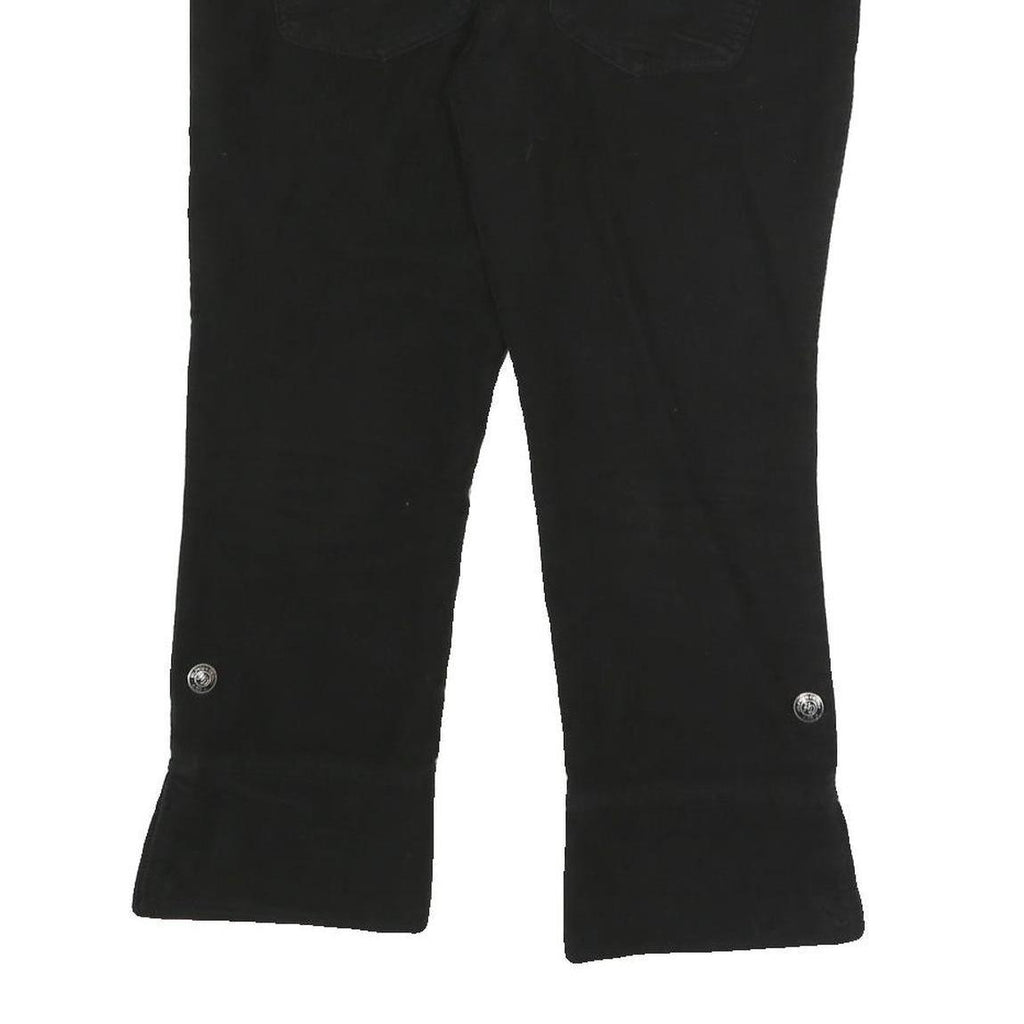 TOMMY HILFIGER Womens Cotton Blend Black Regular Straight Trousers W30 L23