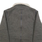 SCHOTT Mens Grey Wool Blend Zip Jacket M Knit Casual Warm Winter Outerwear