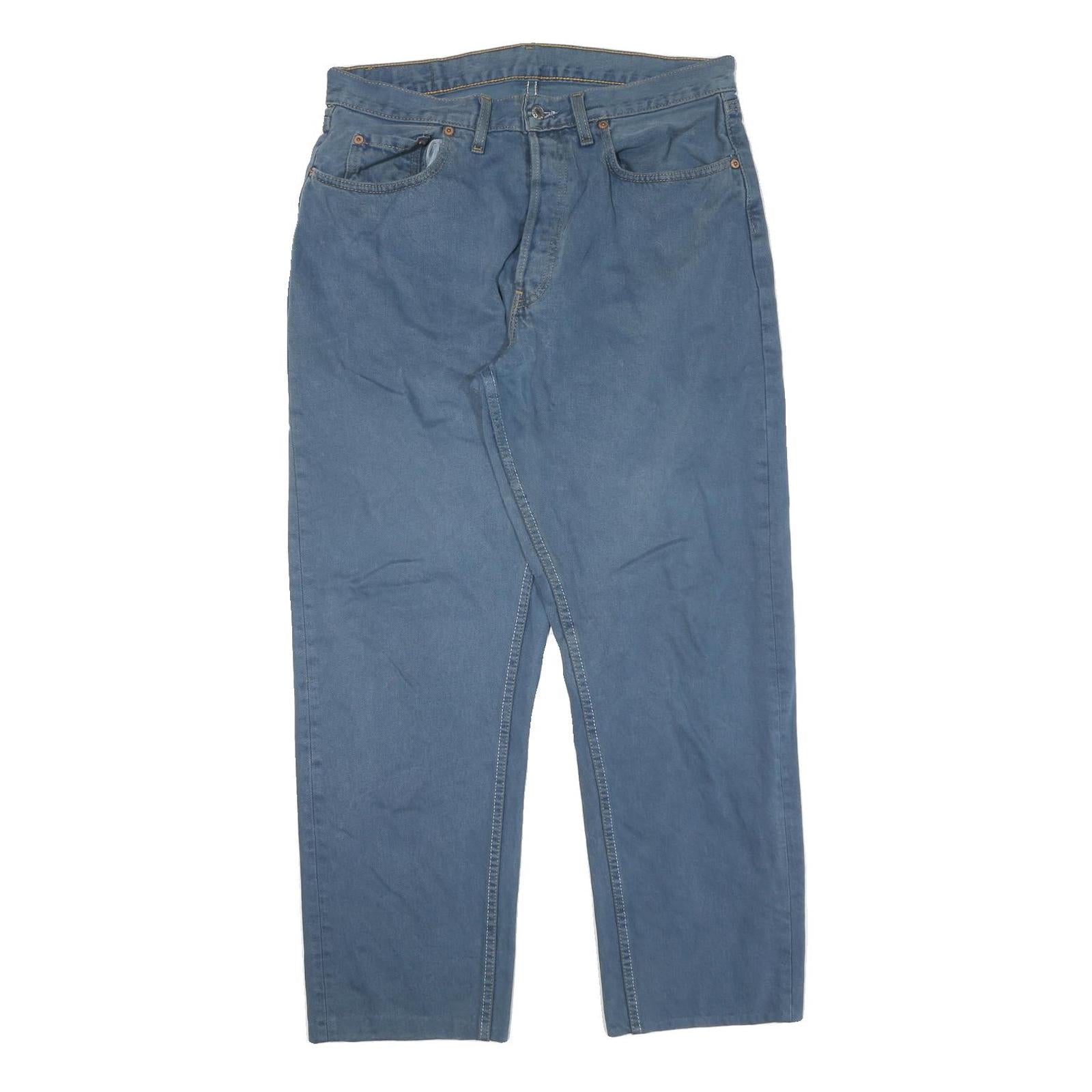 LEVI'S Mens Jeans Blue Regular Straight Denim W34 L29 Classic Button Fly