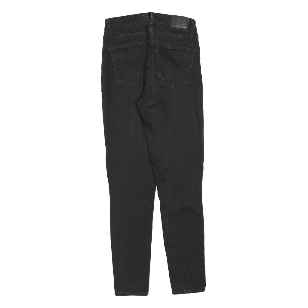LEVI'S 721 Womens Jeans Black Slim Skinny Denim W28 L30 Zip Cotton Blend