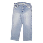 DICKIES Mens Regular Fit Light Blue Denim Jeans Cotton Blend Zip W34 L26 Casual