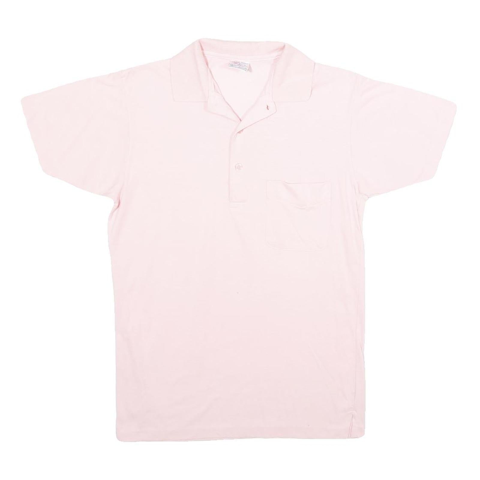 DEAN'S Mens Pink Polo Shirt Short Sleeve Plain S Cotton Blend Casual Summer
