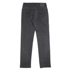 LEVI'S 514 Mens Jeans Black Slim Straight Denim Medium W32 L34 Classic Style