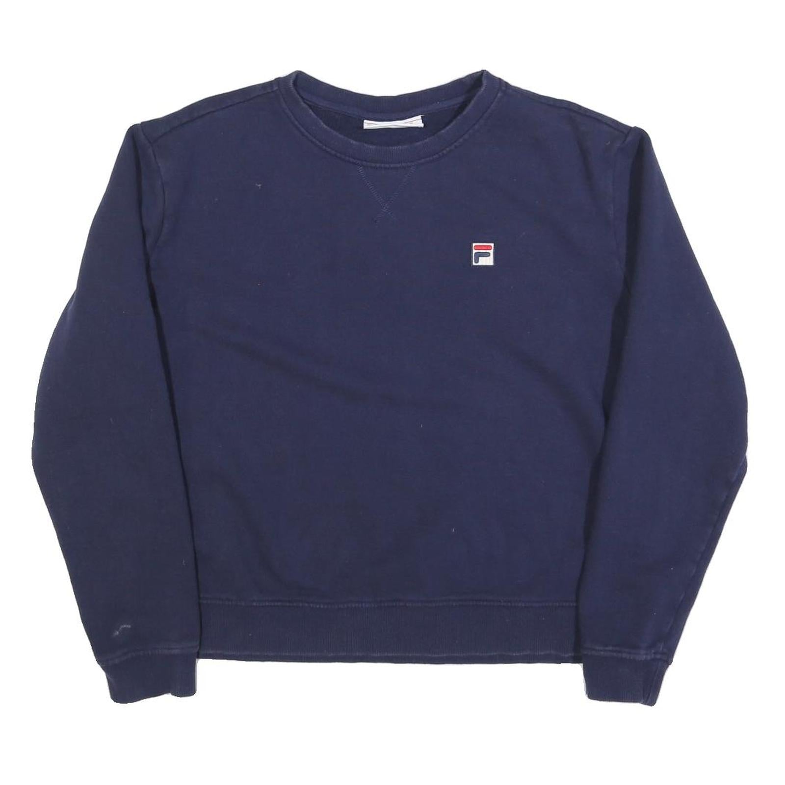 FILA Womens Navy Blue Sweatshirt Crew Neck XL Cotton Blend Pullover Casual