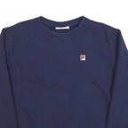 FILA Womens Navy Blue Sweatshirt Crew Neck XL Cotton Blend Pullover Casual