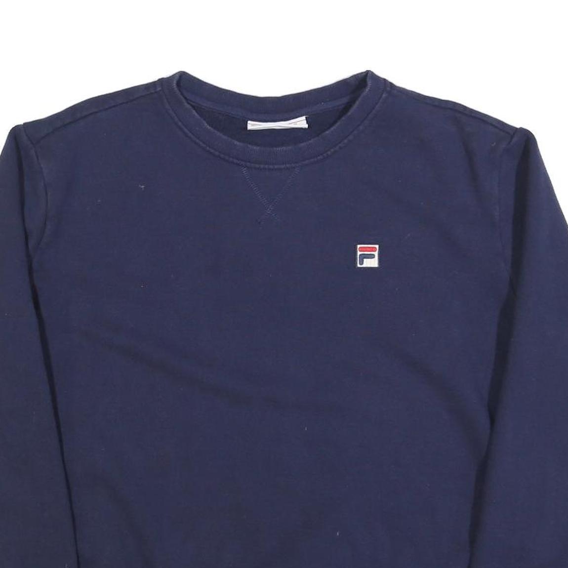 FILA Womens Navy Blue Sweatshirt Crew Neck XL Cotton Blend Pullover Casual