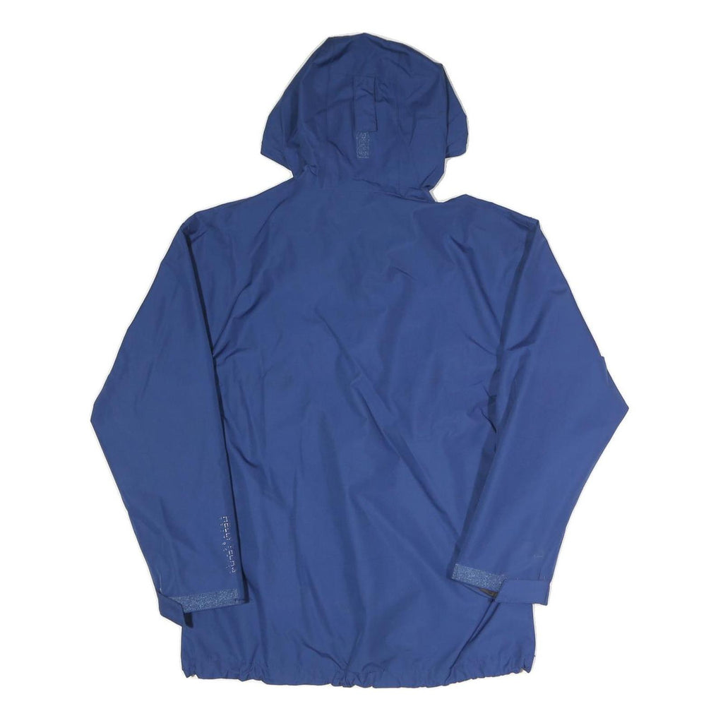 HELLY HANSEN Womens Blue Outdoor Jacket L Polyester Blend Zip Hooded Plain
